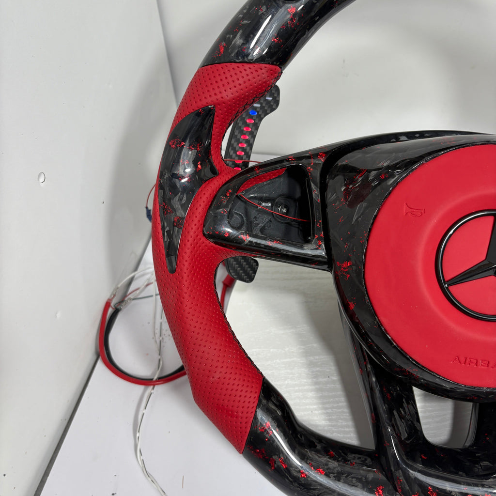Customised Mercedes B-Class steering wheel