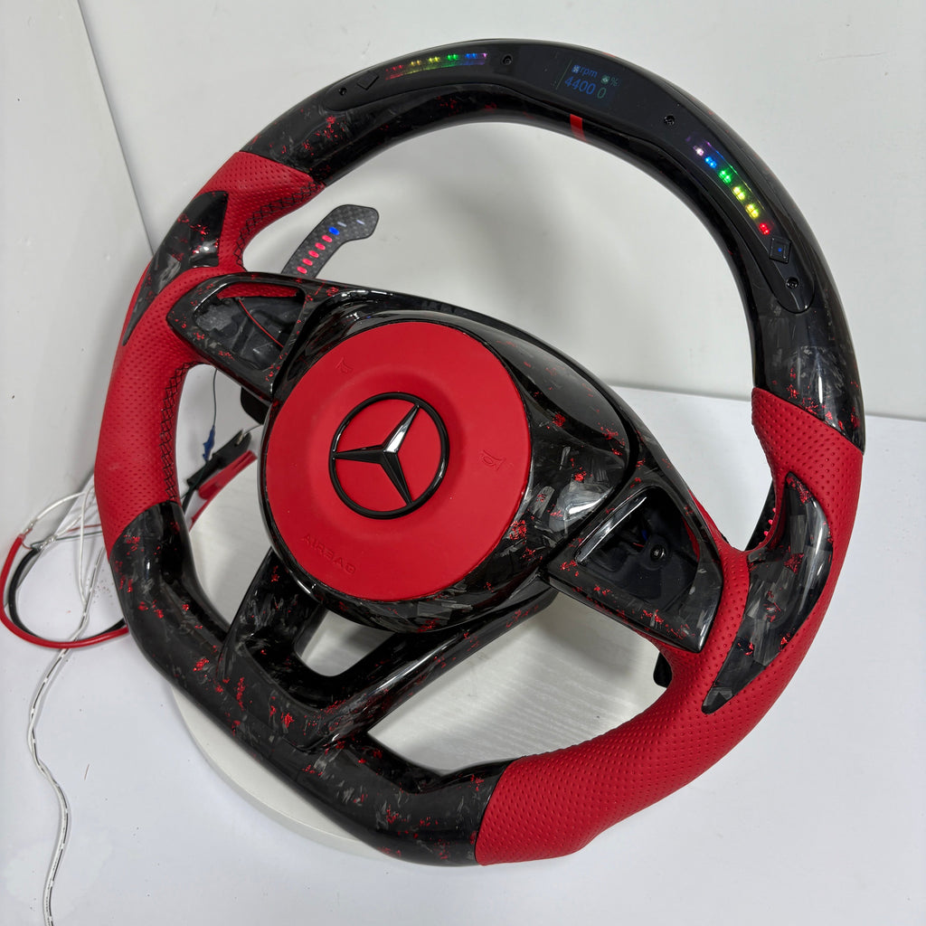 Customised Mercedes B-Class steering wheel